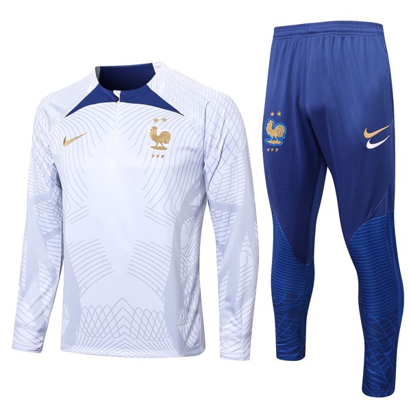 Sudadera De Training Francia 2022-2023 Blanco Azul